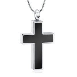Solid Black Cross Pendant - IUPN261