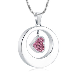 Hanging Pink Heart Pendant - IUPN268