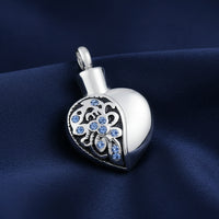 Heart with Blue Gems Pendant - IUPN271