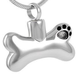 Paw on Dog Bone Pendant - IUPP107