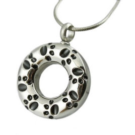 Circular Paw Print Pendant - IUPP108