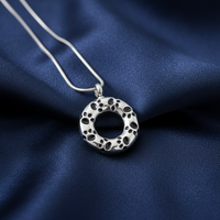 Circular Paw Print Pendant - IUPP108