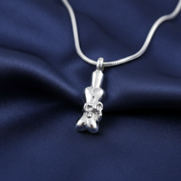 Dog Bone with Bow Pendant - IUPP110