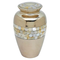 Simple Mother of Pearl Brass Cremation Urn - IURG101