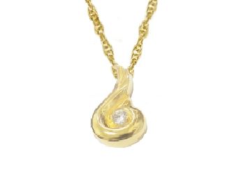 Gold Plated Silver Elegant Swan Cremation Jewelry - IUSPN103-G
