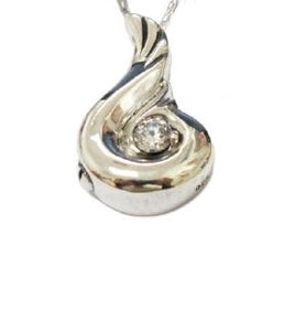 Silver Elegant Swan Cremation Jewelry - IUSPN103