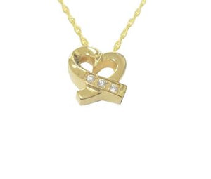 Gold Plated Silver Caring Heart Jewelry - IUSPN109-G