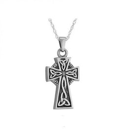 Silver Curvy Cross Jewelry - IUSPN111