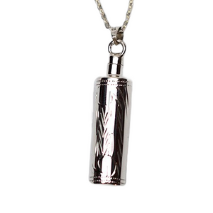 Silver Etched Cylinder Jewelry - IUSPN114