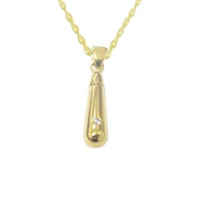 Gold Plated Silver Loving Tear Drop Diamond Jewelry - IUSPN117-G