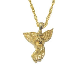 Gold Plated Silver Angel Pendant - IUSPN121-G