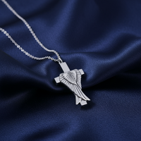 Silver Wings on the Cross Pendant - IUSPN122