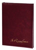 Value Series In Remembrance Memorial Guest Book - 6 Ring - STVL102-Burgundy