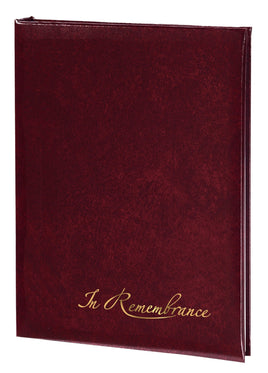 Value Series In Remembrance Memorial Guest Book - 6 Ring - STVL102-Burgundy