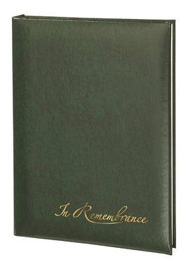 Value Series In Remembrance Memorial Guest Book - 6 Ring - STVL102-Green