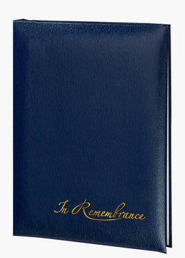 Value Series In Remembrance Memorial Guest Book - 6 Ring - STVL102-Blue