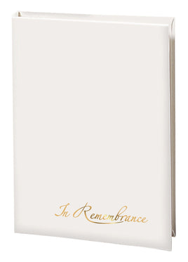 Value Series In Remembrance Memorial Guest Book - 6 Ring - STVL102-White