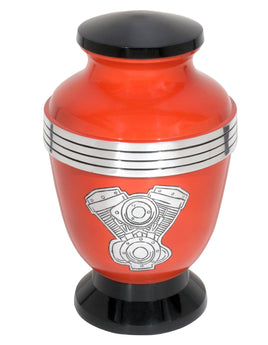 Scratch & Dent Motorcyle Orange Urn - IUSY103