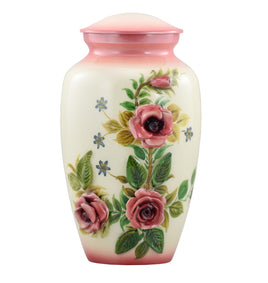 3D-Effect Pink Rose Cremation Urn - IUTD100