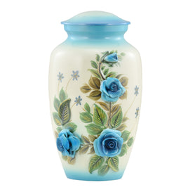 3D-Effect Blue Rose Cremation Urn - IUTD101