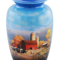 Cozy Farm Theme Cremation Urn - IUTM135