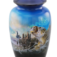 Leaping Bass Theme Cremation Urn - IUTM141