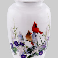 Cardinals and Flowers Theme Cremation Urn - IUTM143