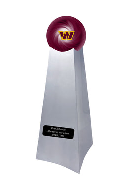 Championship Trophy Urn Base with Optional Washington Commanders Team Sphere