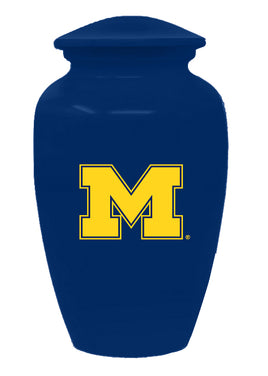 Fan Series - University of Michigan Wolverines Blue Memorial Cremation Urn - IUUMIC100