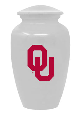 Fan Series - University of Oklahoma Sooners White Memorial Cremation Urn - IUUOK101