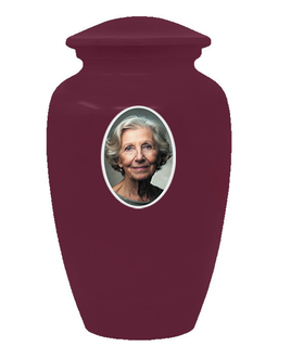 Classic Custom Photo Urn - IUUVP200-Maroon