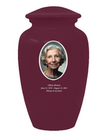 Classic Custom Photo Urn - IUUVP200-Maroon