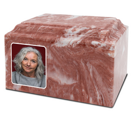 Grace Cultured Marble Photo Urn - IUUVP300-Coral