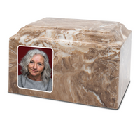 Grace Cultured Marble Photo Urn - IUUVP300-Desert Sand