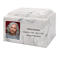 Grace Cultured Marble Photo Urn - IUUVP300-Diamond