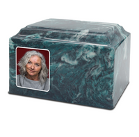 Grace Cultured Marble Photo Urn - IUUVP300-Emerald