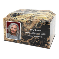 Grace Cultured Marble Photo Urn - IUUVP300-Gold Ore