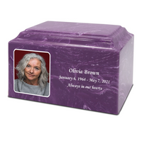 Grace Cultured Marble Photo Urn - IUUVP300-Lavender