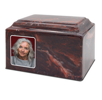 Grace Cultured Marble Photo Urn - IUUVP300-Mahogany