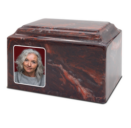 Grace Cultured Marble Photo Urn - IUUVP300-Mahogany