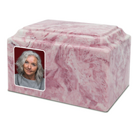 Grace Cultured Marble Photo Urn - IUUVP300-Pink Rose