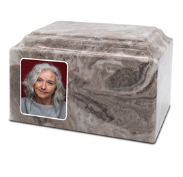 Grace Cultured Marble Photo Urn - IUUVP300-Rocky Grey