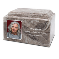 Grace Cultured Marble Photo Urn - IUUVP300-Rocky Grey