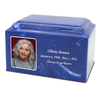 Grace Cultured Marble Photo Urn - IUUVP300-Royal