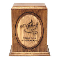 Woodland Oval Dove Cremation Urn - Large - IUWC301