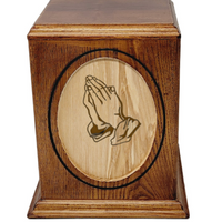 Woodland Oval Praying Hand Cremation Urn - Large - IUWC302