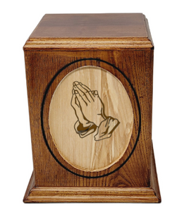 Woodland Oval Praying Hand Cremation Urn - Large - IUWC302