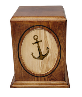 Woodland Oval Anchor Cremation Urn - Large - IUWC305