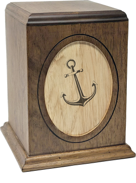 Woodland Oval Anchor Cremation Urn - Large - IUWC305