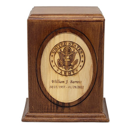 Woodland Oval Army Cremation Urn - Large - IUWC306